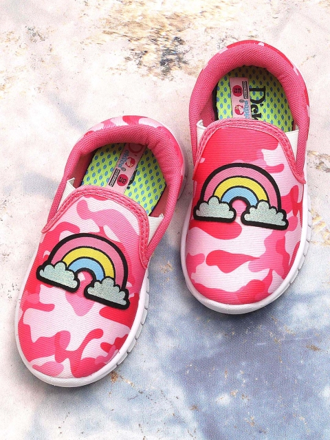 

DChica Girls Pink Camouflage Printed Slip-On Sneakers