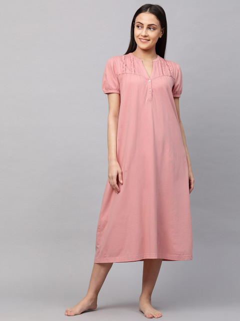 

Chemistry Rose Solid Nightdress