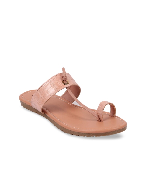 

Bella Toes Women Pink Textured One Toe Flats