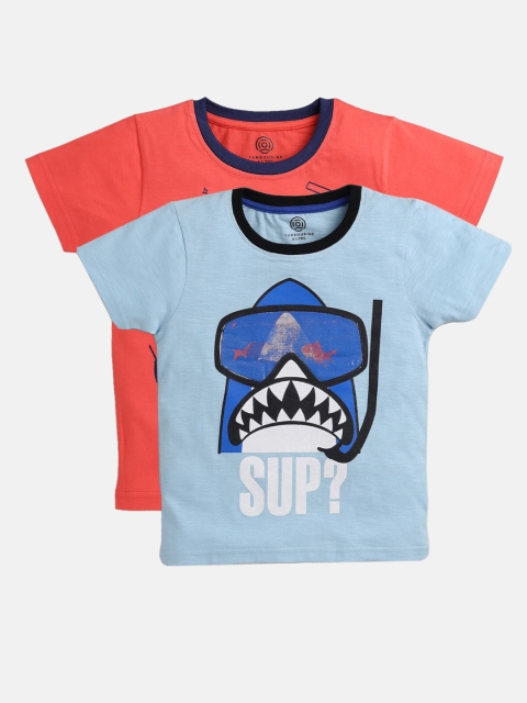 

TAMBOURINE Boys Pack of 2 Printed T-shirt, Red