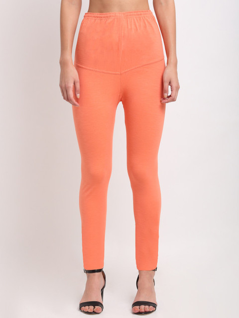 

NEUDIS Women Orange Ankle-Length Leggings