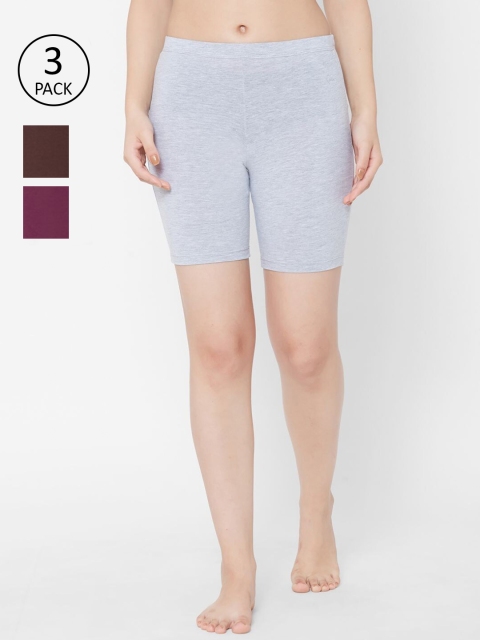 

Juliet Women Set of 3 Lounge Shorts, Grey