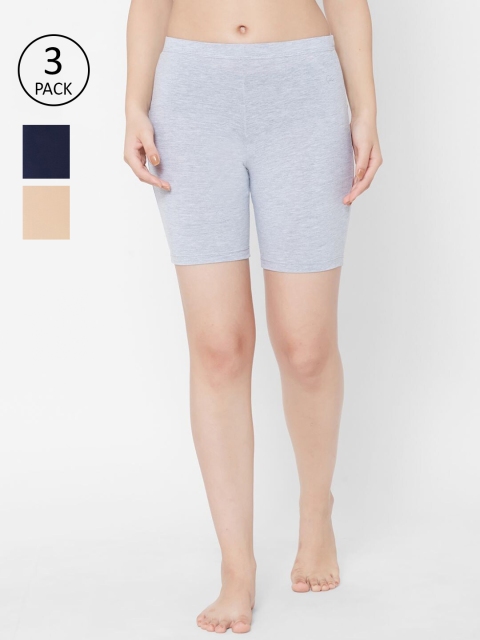 

Juliet Women Pack of 3 Grey & Navy Blue Lounge Shorts