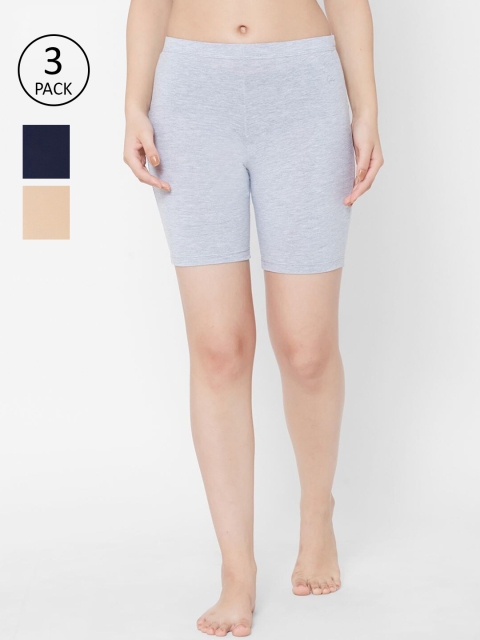 

Juliet Women Pack of 3 Grey & Beige Lounge Shorts