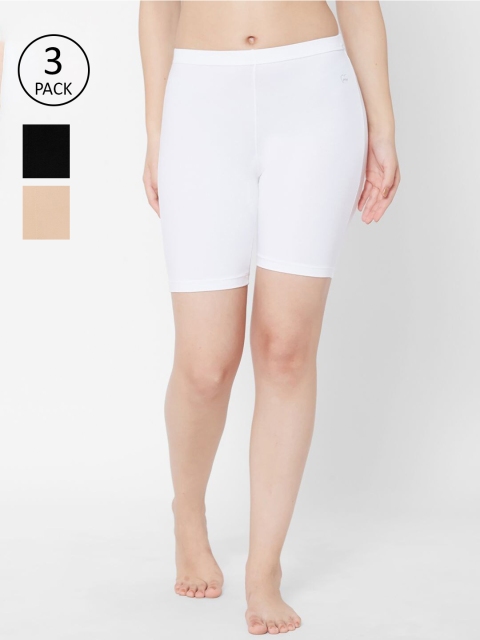 

Juliet Women Pack of 3 White & Black Lounge Shorts