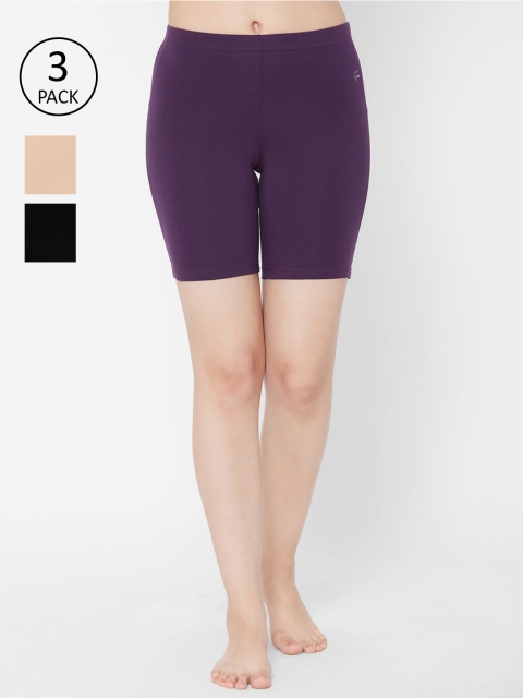 

Juliet Women Black & Purple 3 Lounge Shorts