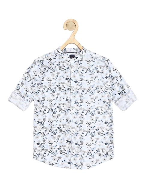 

Allen Solly Junior Boys White Floral Printed Cotton Casual Shirt