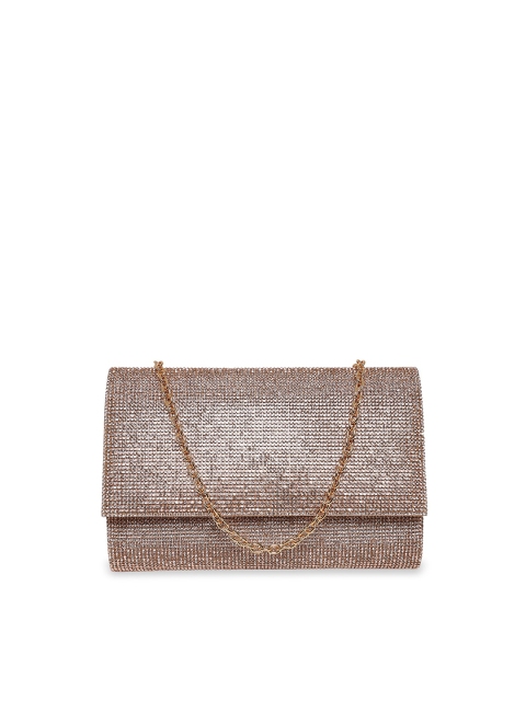 

ALDO Women Gold-Toned Textured Purse Clutch