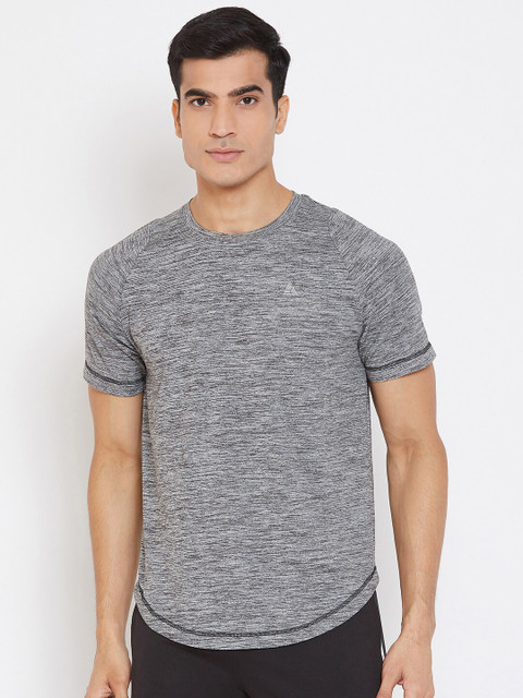 

ATHLISIS Men Grey Slim Fit Training or Gym Rapid Dry T-shirt