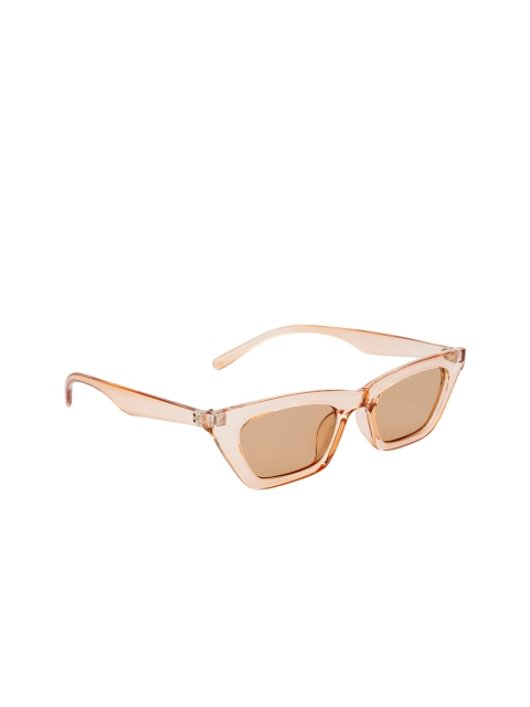 

Ted Smith Women Brown Lens & Brown Cateye Sunglasses With UV Protected Lens