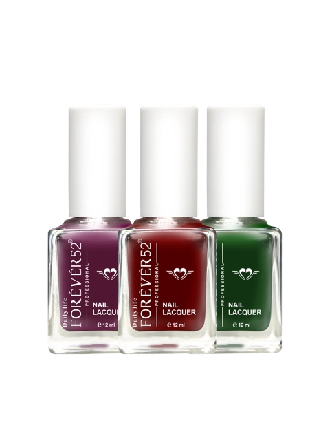 

Daily Life Forever52 Premium Quality Set Of 3 Nail Paints, Purple