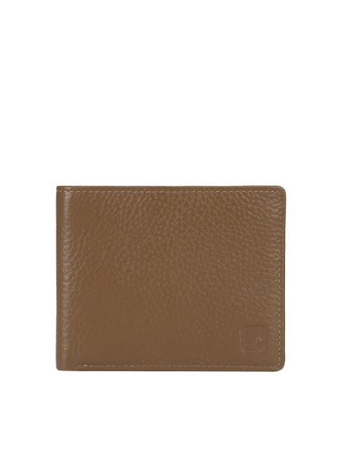 

Da Milano Men Brown Solid Leather Two Fold Wallet