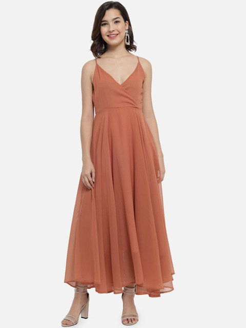 

Trend Arrest Beige Georgette Maxi Dress