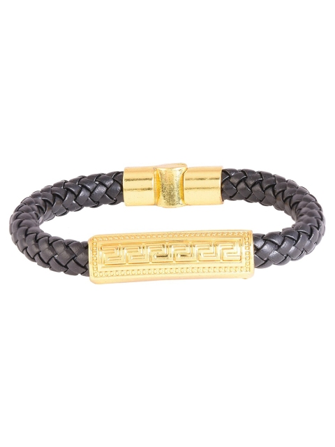 

Tistabene Men Gold-Toned & Black Gold-Plated Bracelet
