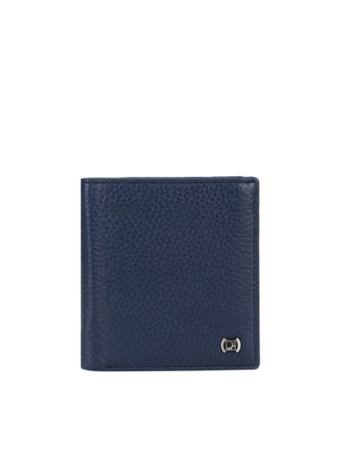 

Da Milano Men Blue Textured Leather Two Fold Wallet