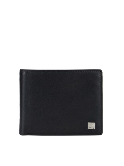 

Da Milano Men Black Solid Leather Two Fold Wallet