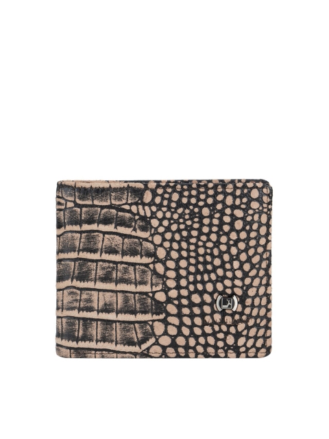 

Da Milano Men Brown Animal Textured Leather Two Fold Wallet