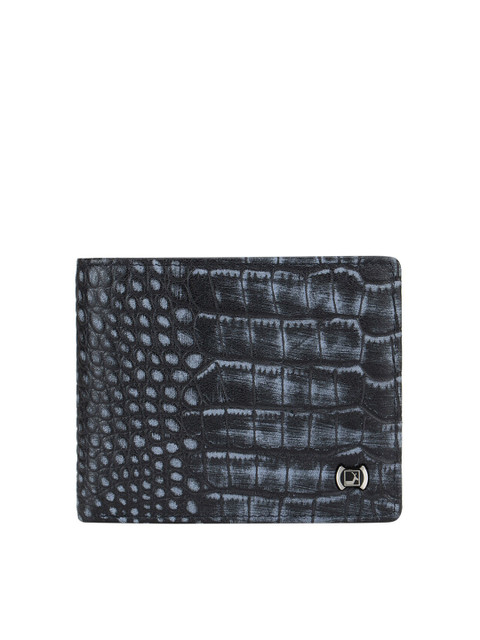 

Da Milano Men Grey Textured Leather Two Fold Wallet