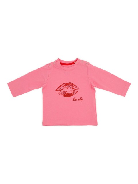 

Allen Solly Junior Girls Pink Graphic Printed Pure Cotton T-shirt