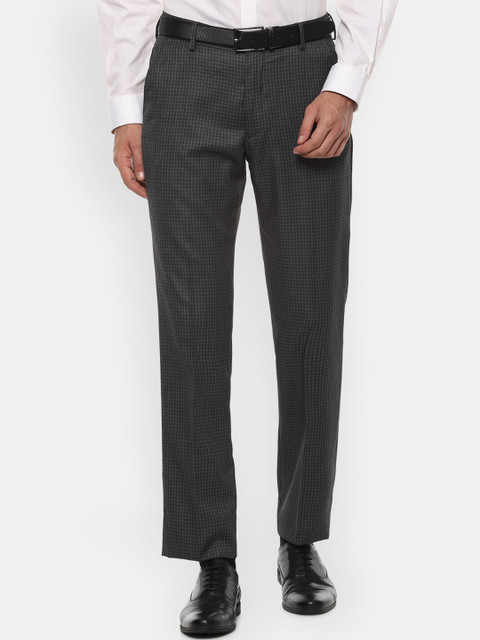 

Louis Philippe Men Grey Slim Fit Formal Trousers