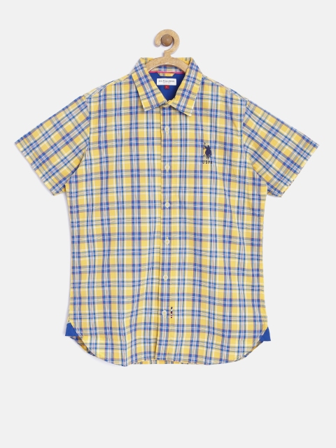 

U.S. Polo Assn. Kids Boys Yellow Checked Shirt