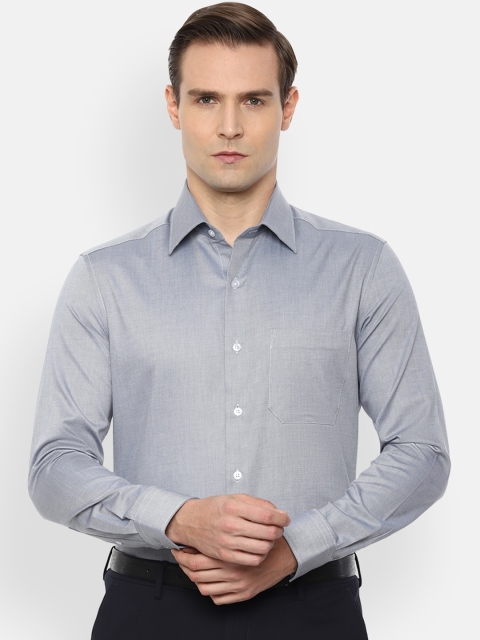 

Louis Philippe Men Grey Pure Cotton Classic Fit Textured Formal Shirt