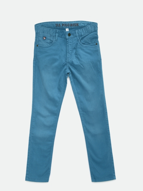 

U.S. Polo Assn. Kids Boys Blue Slim Fit Stretchable Jeans