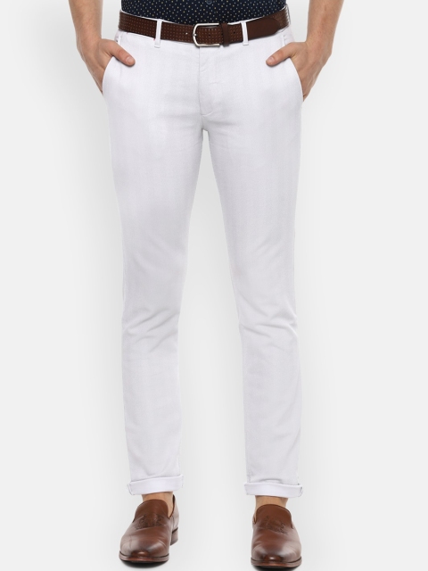 

Louis Philippe Sport Men White Solid Slim Fit Trousers