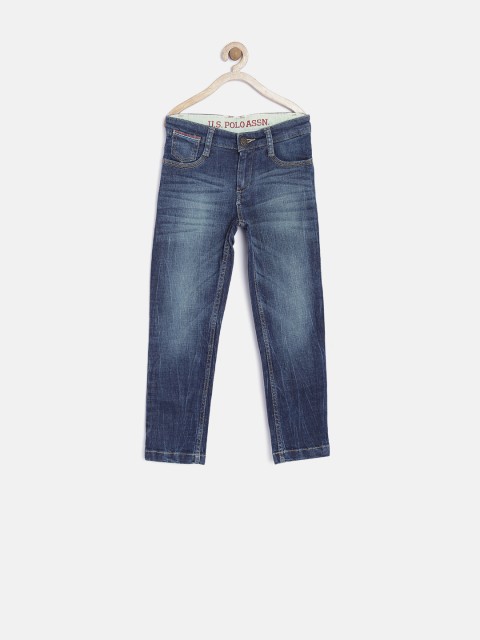 

U.S. Polo Assn. Kids Boys Navy Mid-Rise Clean Look Jeans, Navy blue
