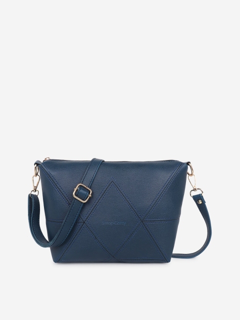 

Stropcarry Blue Geometric Textured Structured Sling Bag