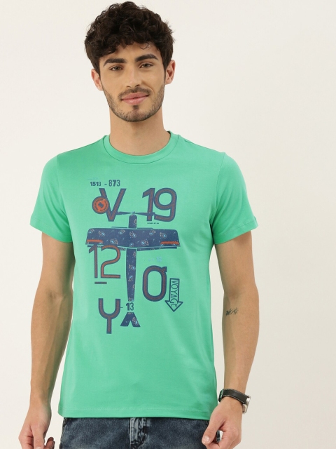 

QUANCIOUS Men Green Organic Cotton Graphic Printed Sustainable T-shirt