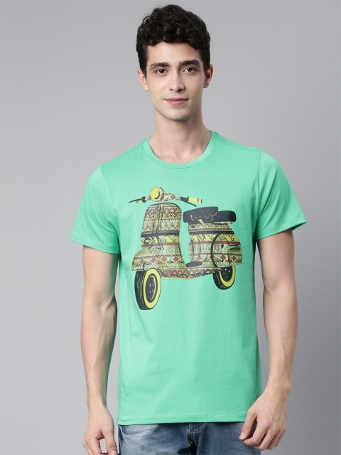 

QUANCIOUS Men Green Graphic Printed Sustainable T-shirt