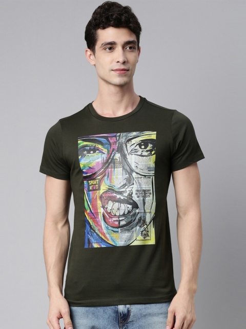 

QUANCIOUS Men Green Organic Cotton Graphic Printed Sustainable T-shirt