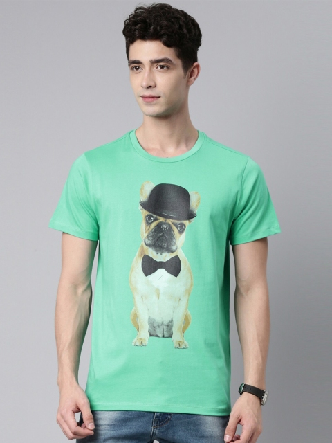 

QUANCIOUS Men Green Graphic Printed Sustainable T-shirt