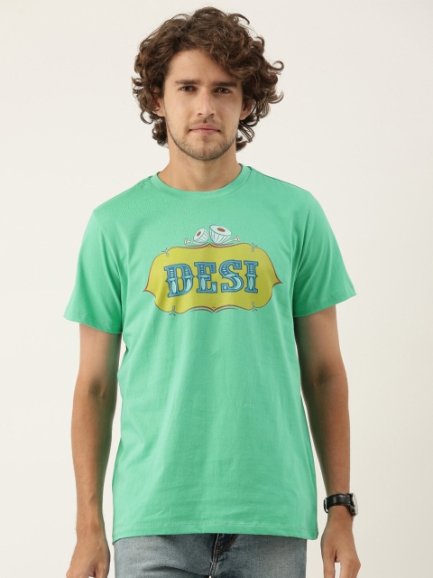

QUANCIOUS Men Green Organic Cotton Graphic Printed Sustainable T-shirt
