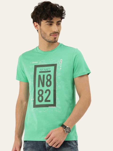 

QUANCIOUS Men Green Printed Sustainable T-shirt