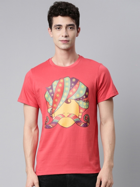 

QUANCIOUS Men Coral Printed Sustainable T-shirt