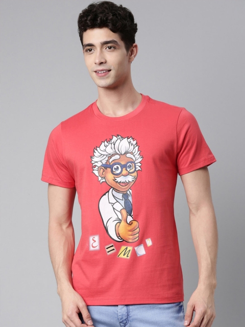 

QUANCIOUS Men Coral Graphic Printed Sustainable T-shirt