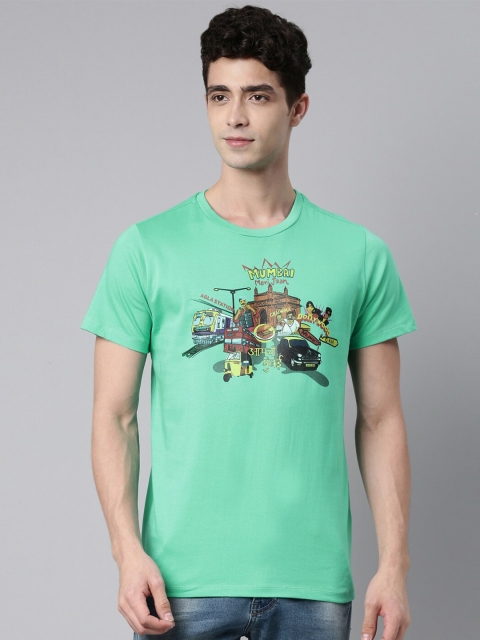 

QUANCIOUS Men Green Organic Cotton Graphic Printed Sustainable T-shirt