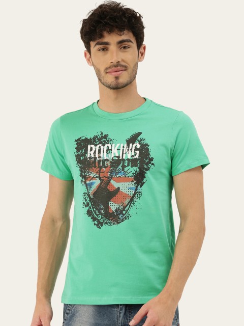 

QUANCIOUS Men Green Printed Sustainable T-shirt