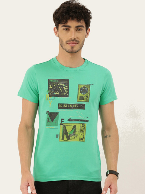 

QUANCIOUS Men Green Organic Cotton Graphic Printed Sustainable T-shirt