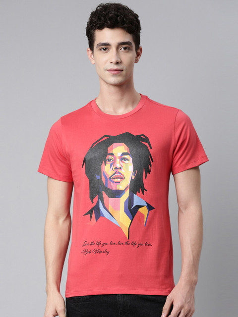 

QUANCIOUS Men Coral Printed Sustainable T-shirt