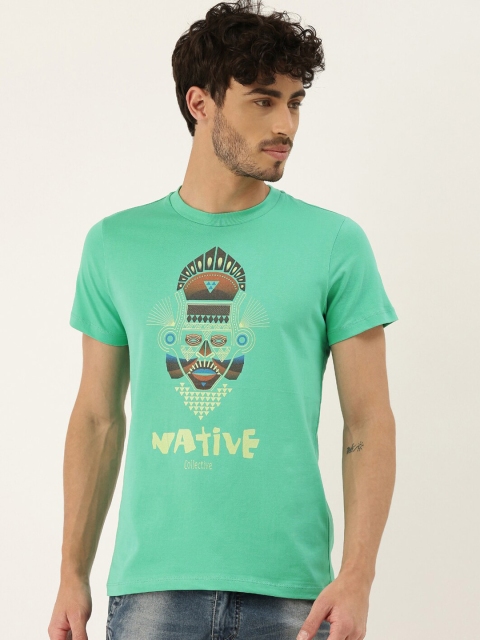 

QUANCIOUS Men Green Organic Cotton Graphic Printed Sustainable T-shirt