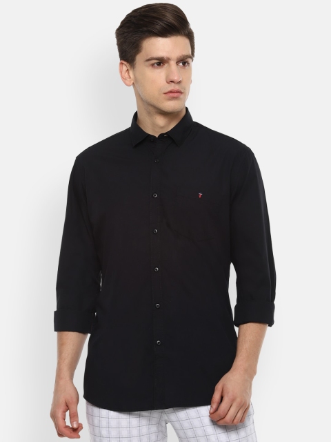 

Louis Philippe Jeans Men Black Pure Cotton Slim Fit Solid Casual Shirt