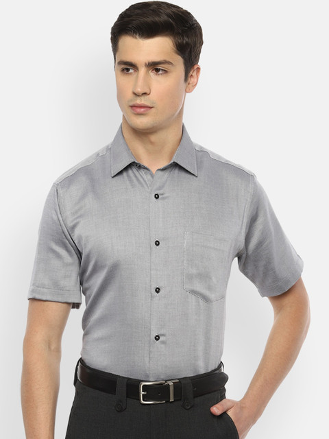

Van Heusen Men Grey Cotton Formal Shirt
