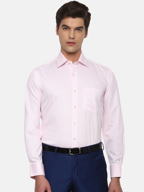 

Louis Philippe Men Pink Textured Casual Shirt