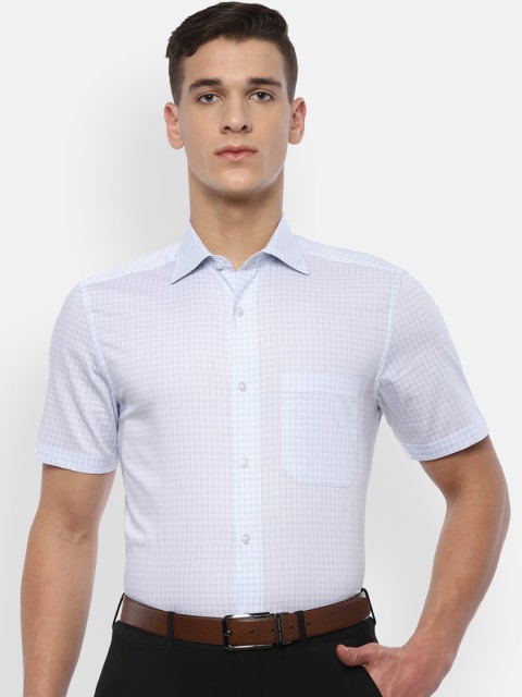 

Louis Philippe Men Blue Checked Formal Shirt