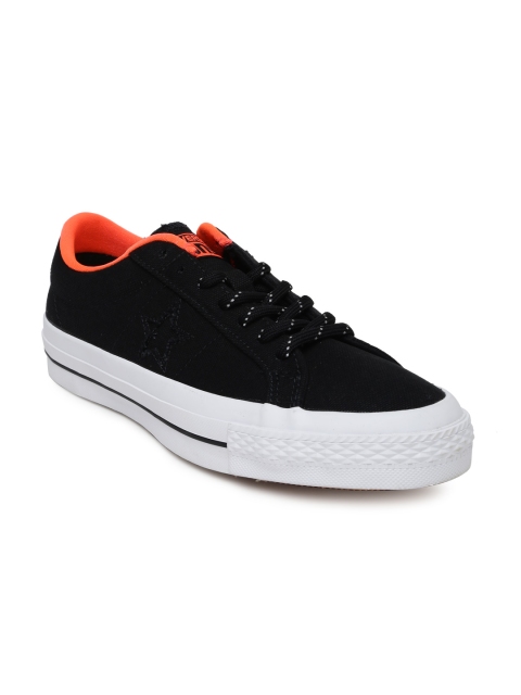 

Converse Men Black Solid Regular Sneakers