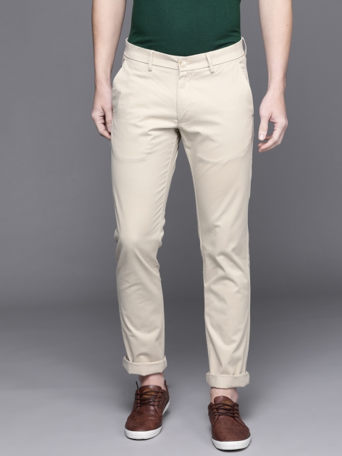 

Allen Solly Men Beige Slim Fit Trousers