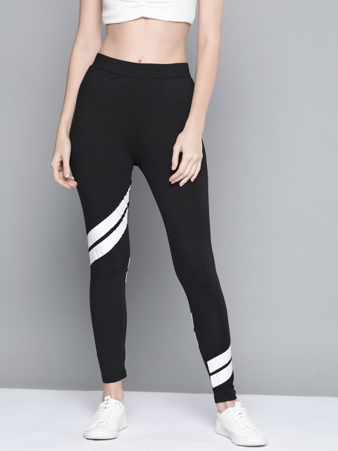 

Kook N Keech Women Black & White Leggings